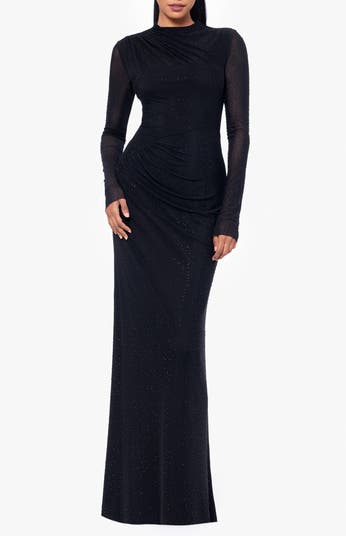 Betsy & Adam Embellished Long Sleeve Mermaid Gown | Nordstrom Betsy & Adam Embellished Long Sleeve Mermaid Gown | Nordstrom