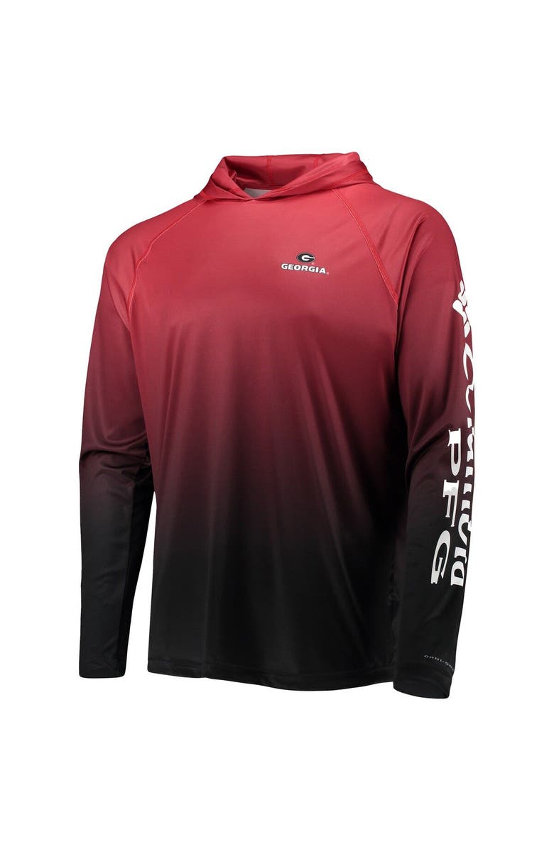 Columbia Men's Columbia PFG Red Georgia Bulldogs Terminal Tackle Omni-Shade UPF 50 Long Sleeve Hooded Top, Alternate, color, Red