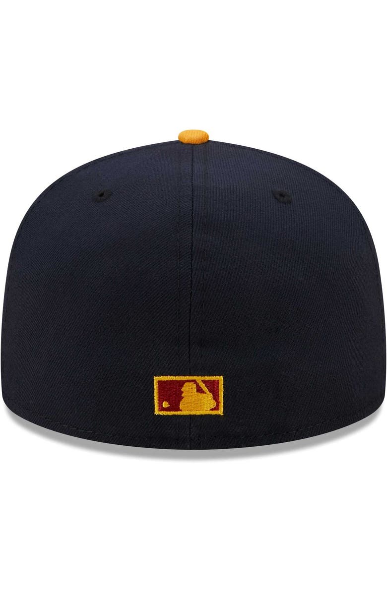 New Era Men's New Era Navy/Gold Cincinnati Reds Primary Logo 59FIFTY Fitted Hat, Alternate, color, 