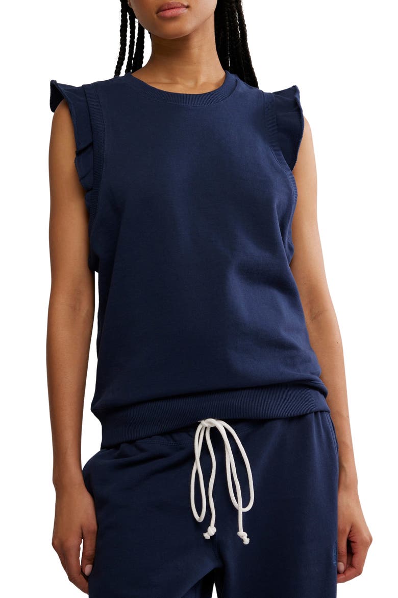 FP Movement Flutter Cotton Tank, Main, color, NAVY