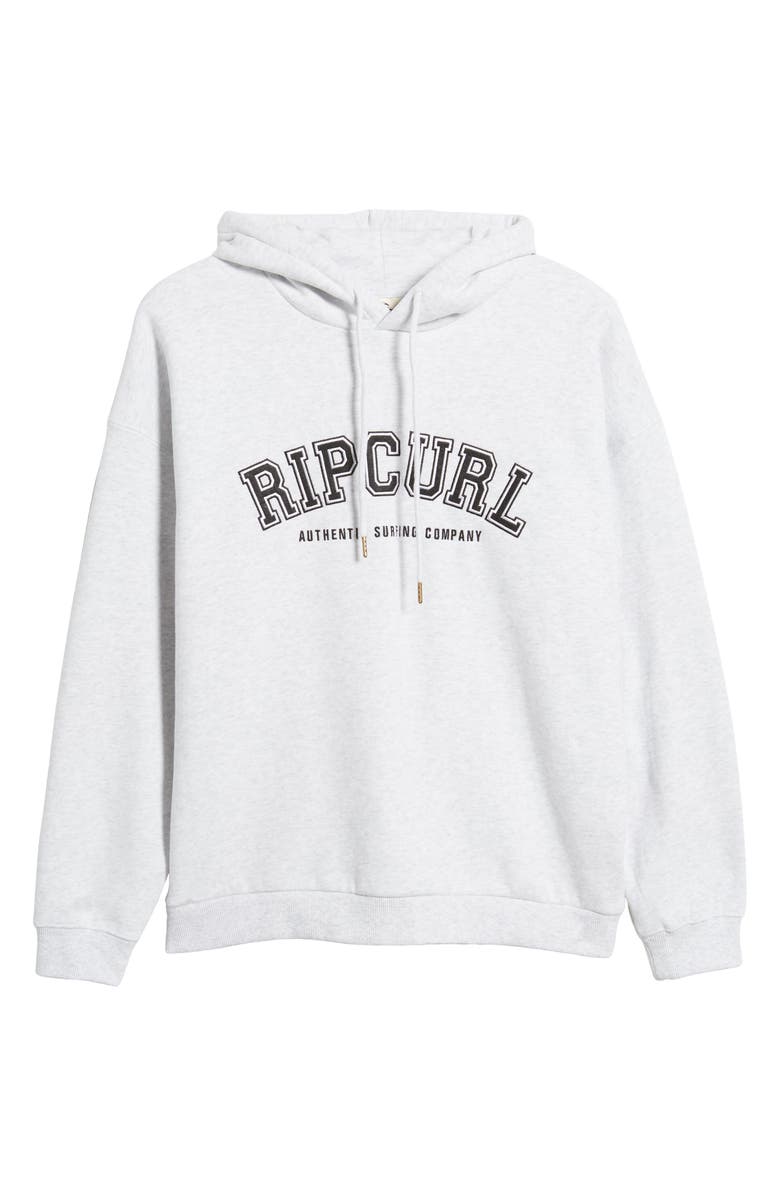 Rip Curl Varsity Appliqué Hoodie, Alternate, color, Grey Marle/ Black