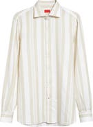 ISAIA Stripe Cotton & Silk Button-Up Shirt