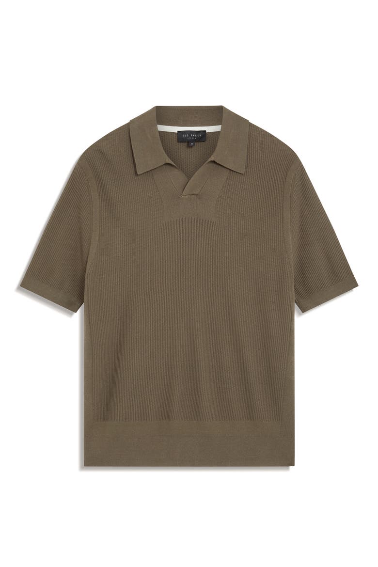 Aindrea Johnny Collar Polo, Alternate, color, KHAKI