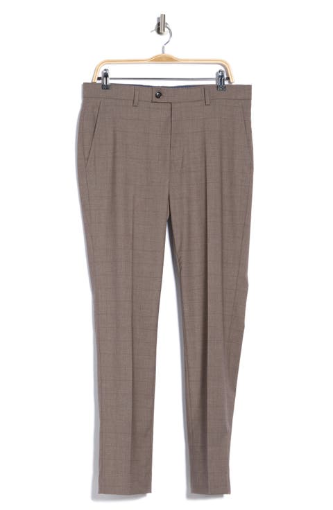 Slim Fit Tonal Pane Dress Pants