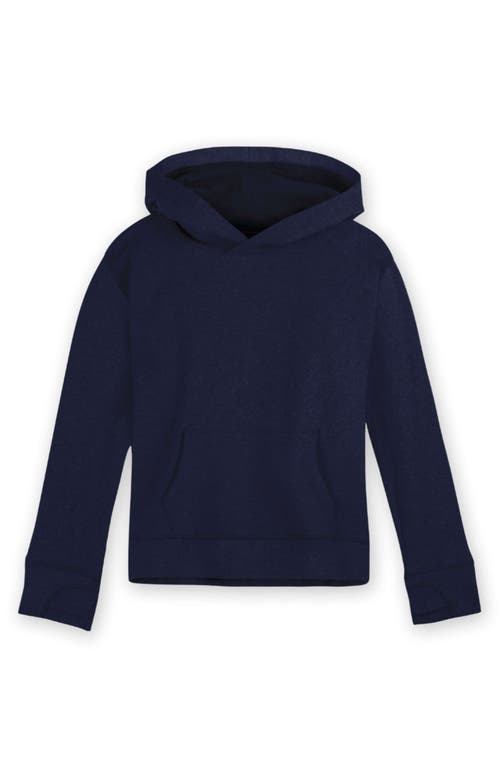 Shop Mightly Organic Cotton Pullover Pocket Hoodie In Navy