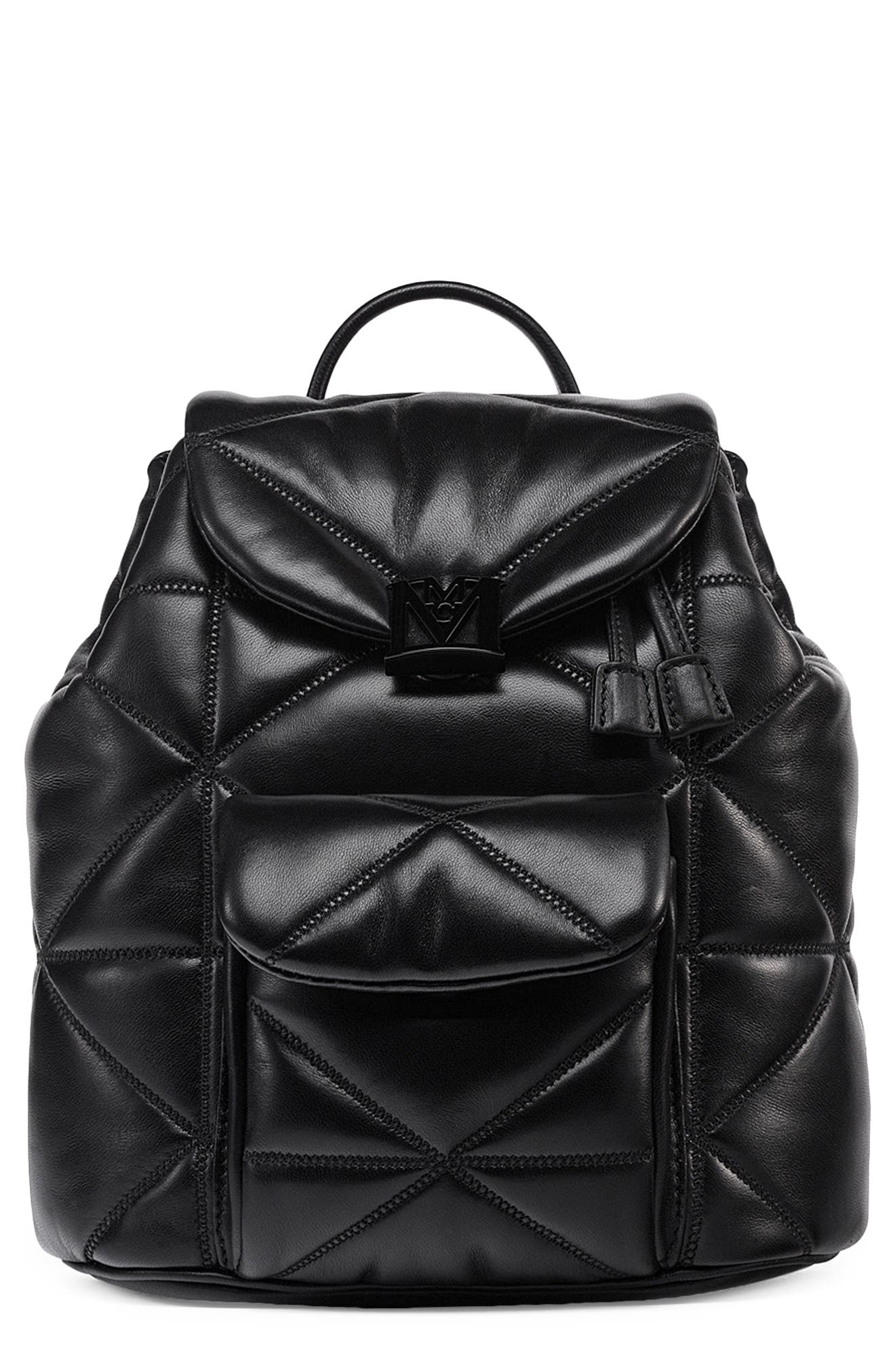 MCM Mini Travia Quilted Leather Backpack | Nordstrom display picture 3