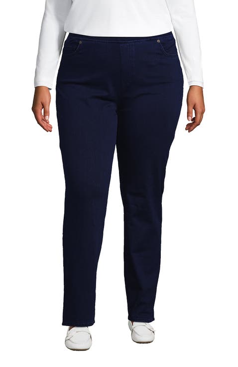 Plus Size Starfish High Rise Knit Denim Straight Jeans