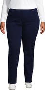Lands' End Starfish High Rise Knit Denim Straight Jeans
