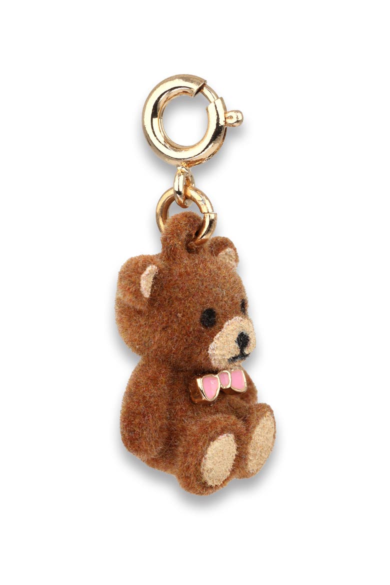 Kids' Fuzzy Bear Charm, Alternate, color, BROWN