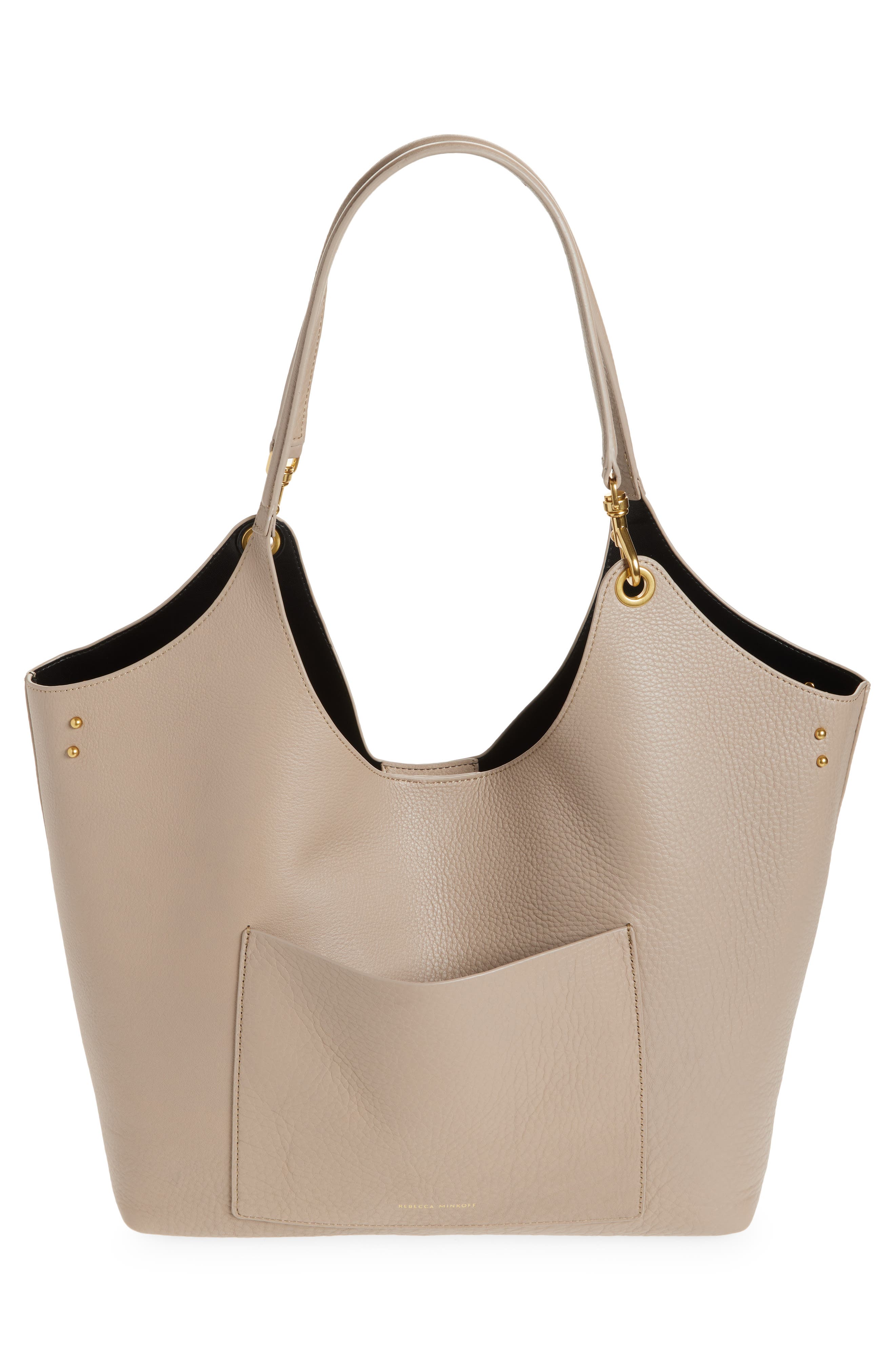 Rebecca Minkoff Perfect Leather Tote, Alternate, color, Grey/ Navy