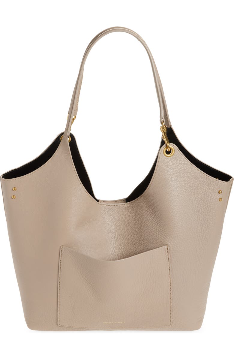 Rebecca Minkoff Perfect Leather Tote, Alternate, color, Grey/ Navy