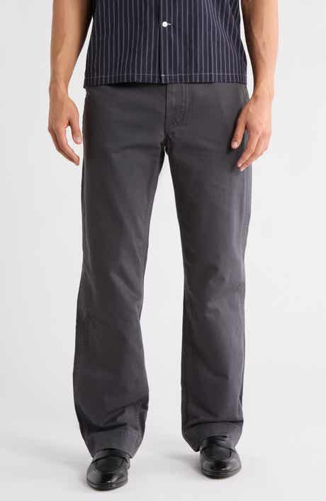 BUCK MASON Herringbone Twill Straight Leg Pants