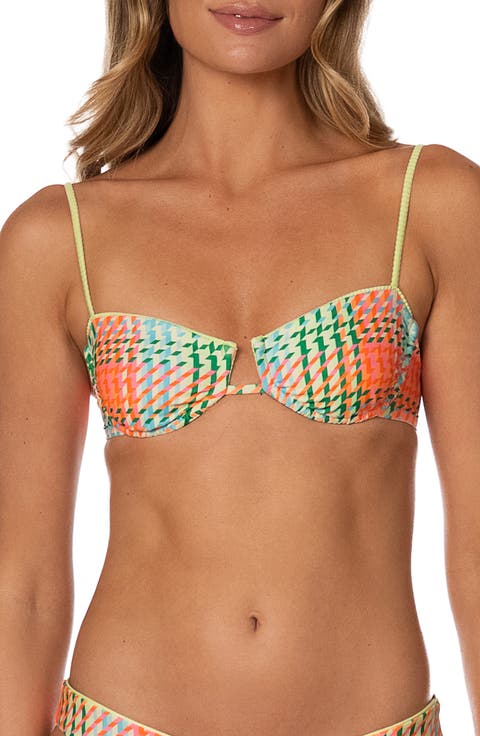 Dreamy Grid Amatista Underwire Reversible Bikini Top