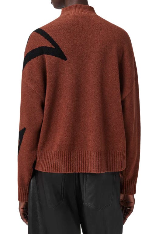 Allsaints A Star Wool Blend Sweater In Brown