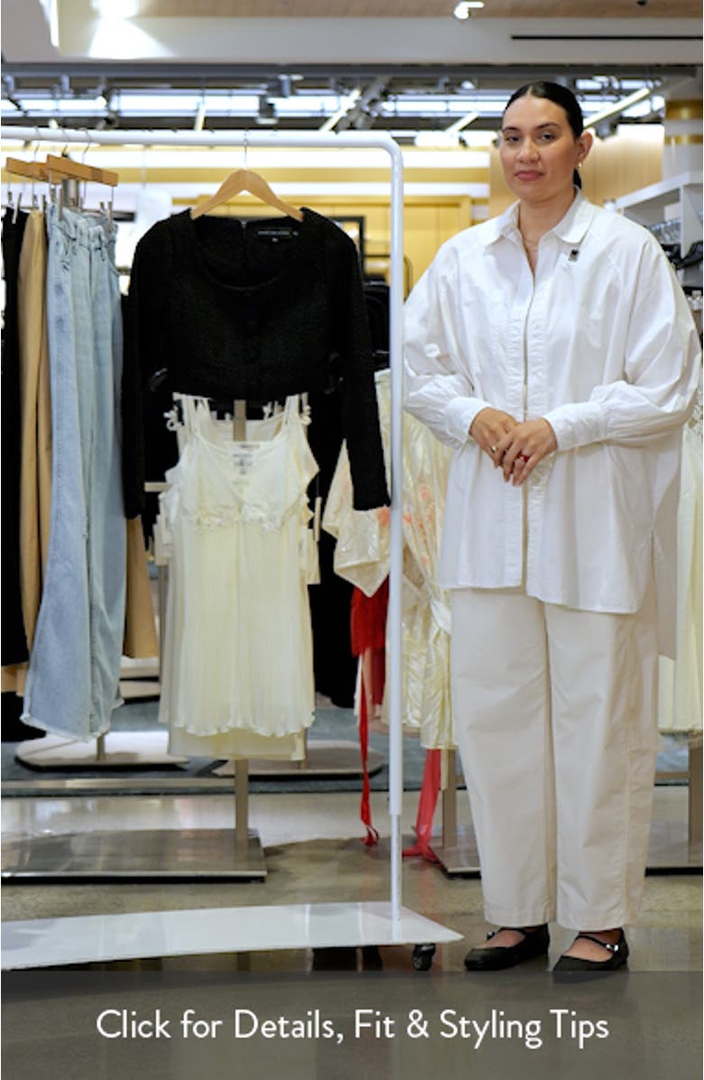 Long Sleeve Tweed Crop Top, sales video thumbnail