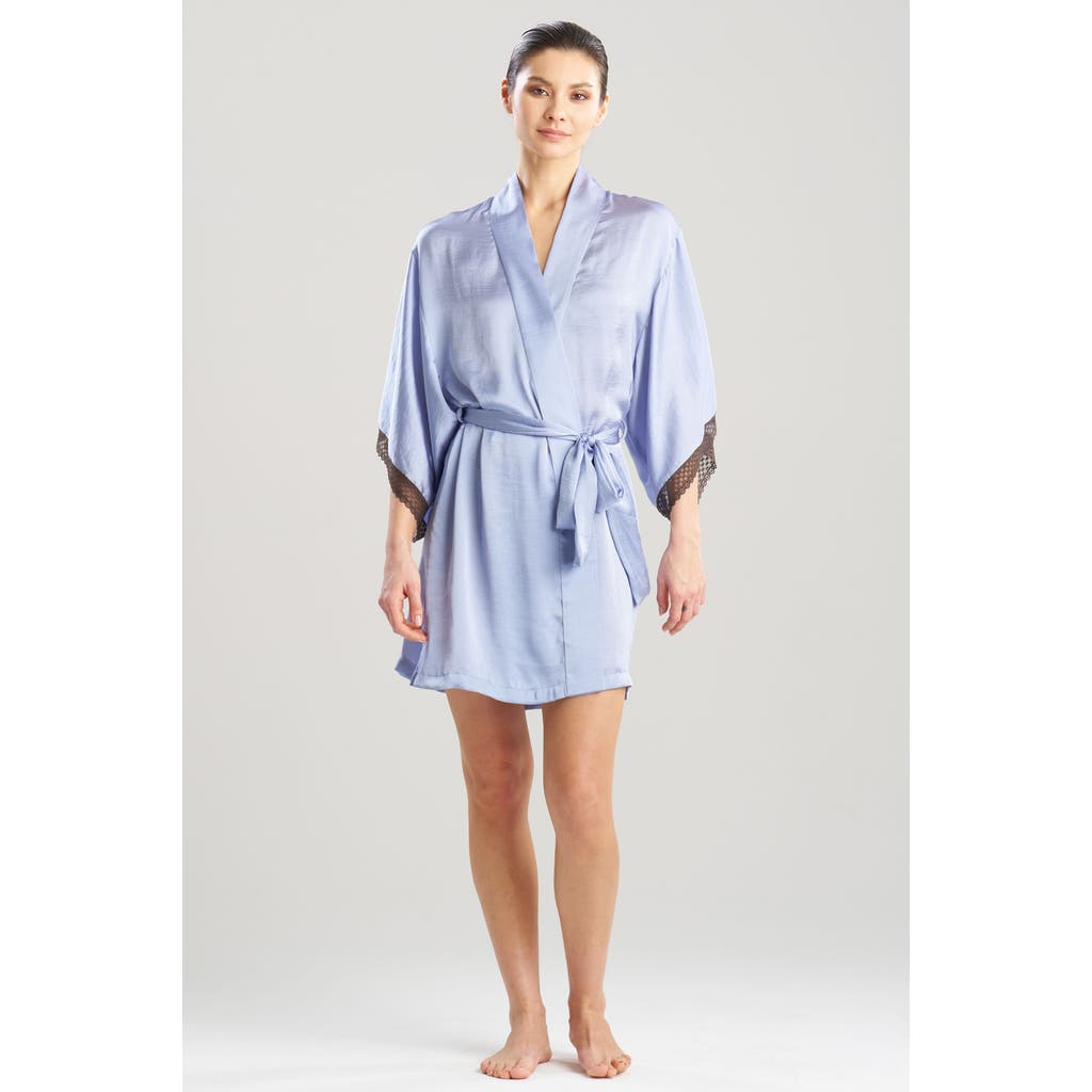 Natori Edit Ashley Icon Wrap With Lace In Blue