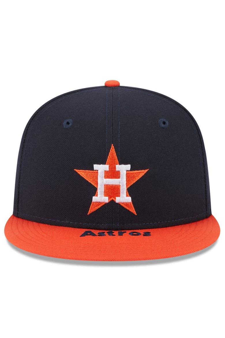 Men's New Era Navy/Orange Houston Astros On Deck 59FIFTY Fitted Hat, Alternate, color, Navy
