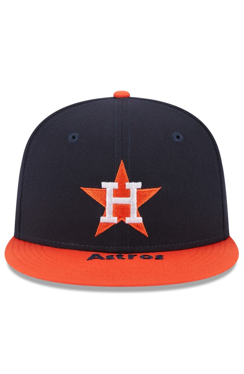 New Era Men's New Era Navy/Orange Houston Astros On Deck 59FIFTY Fitted Hat, Alternate, color, 