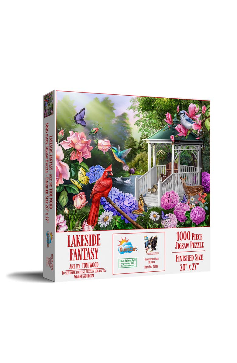 Sunsout Lakeside Fantasy 1000 piece Jigsaw Puzzle for Adults, Main, color, Multicolor