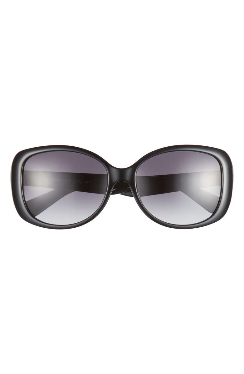 Kate Spade New York 58mm amberlyn square sunglasses, Main, color, Black/ Dark Fuschia