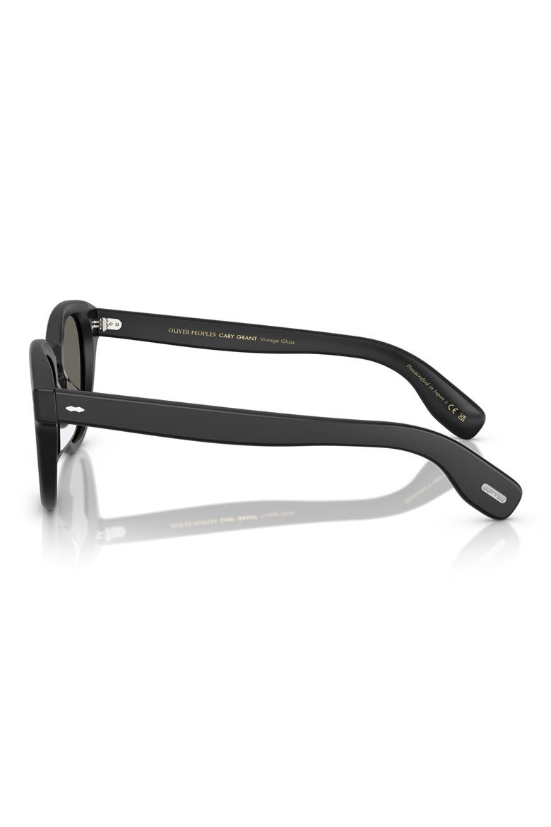 48mm Cary Grant Phantos Sunglasses, Alternate, color, SEMI-MATTE BLACK / CARBON GREY