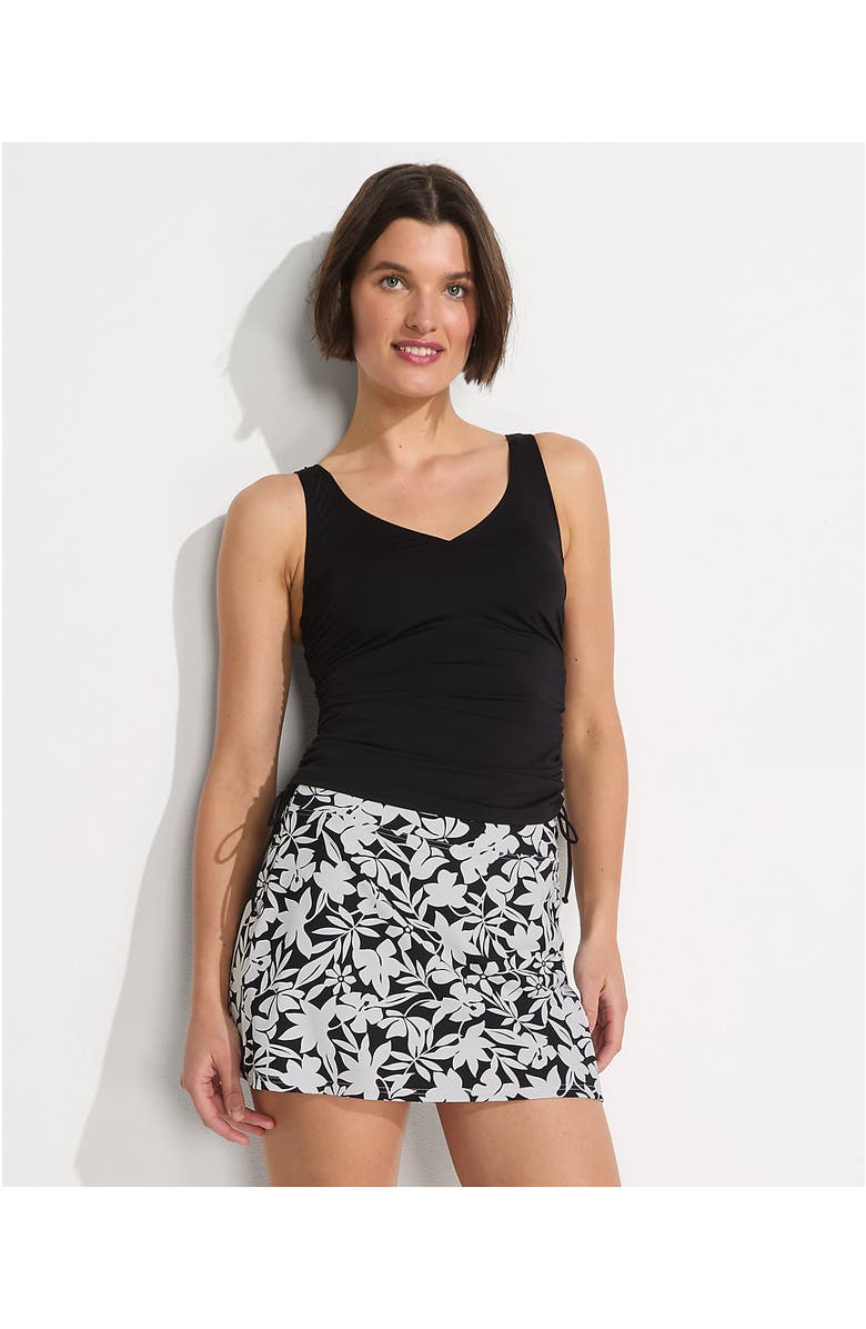 Lands' End Tummy Control Skirt Swim Bottoms, Alternate, color, Black