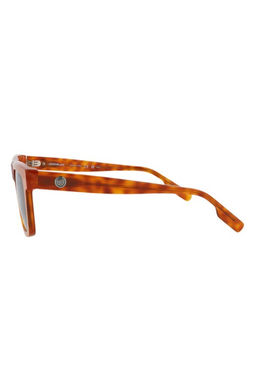 Montblanc Tortoiseshell-effect Square-frame Sunglasses In Brown