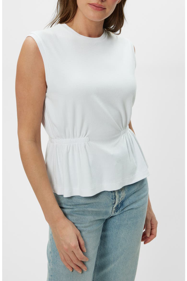 Rochel Peplum Sleeveless Top, Alternate, color, WHITE