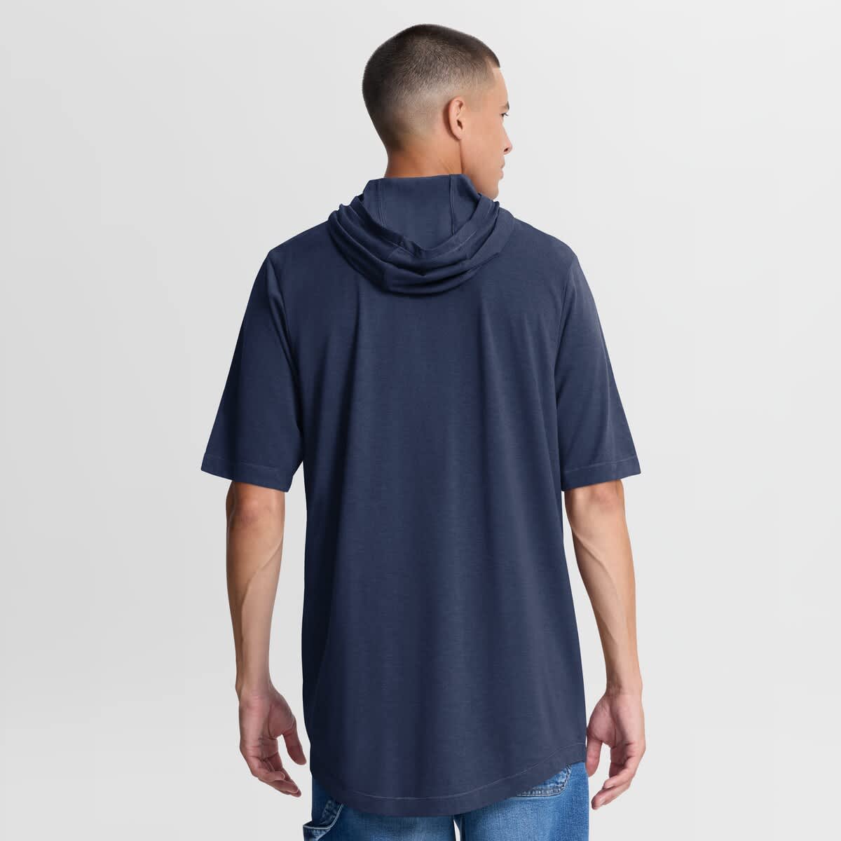 Men's Nike Navy Detroit Tigers Arched Wordmark Tri-Blend Hooded T-Shirt - image 2