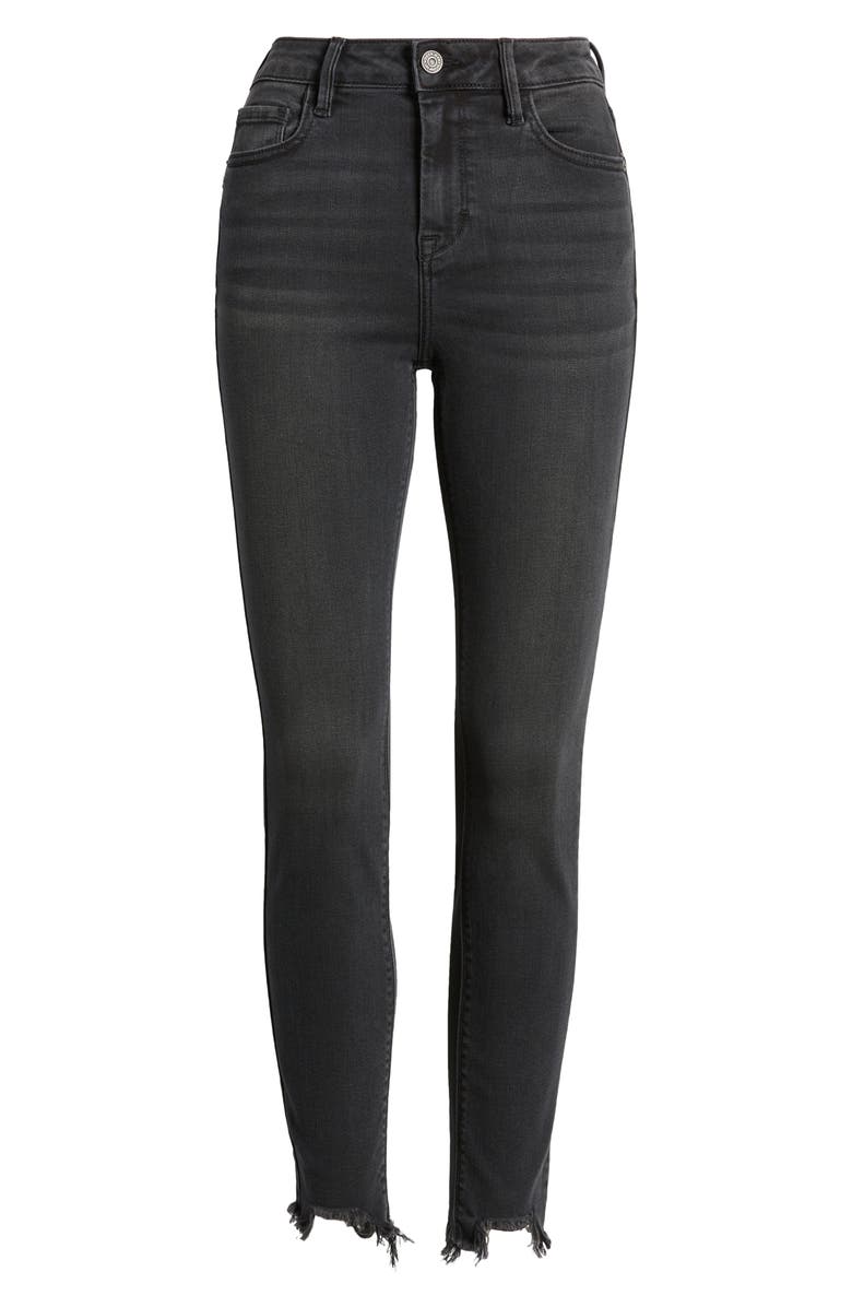 HIDDEN JEANS Chewed Hem Mid Rise Ankle Skinny Jeans, Alternate, color, 