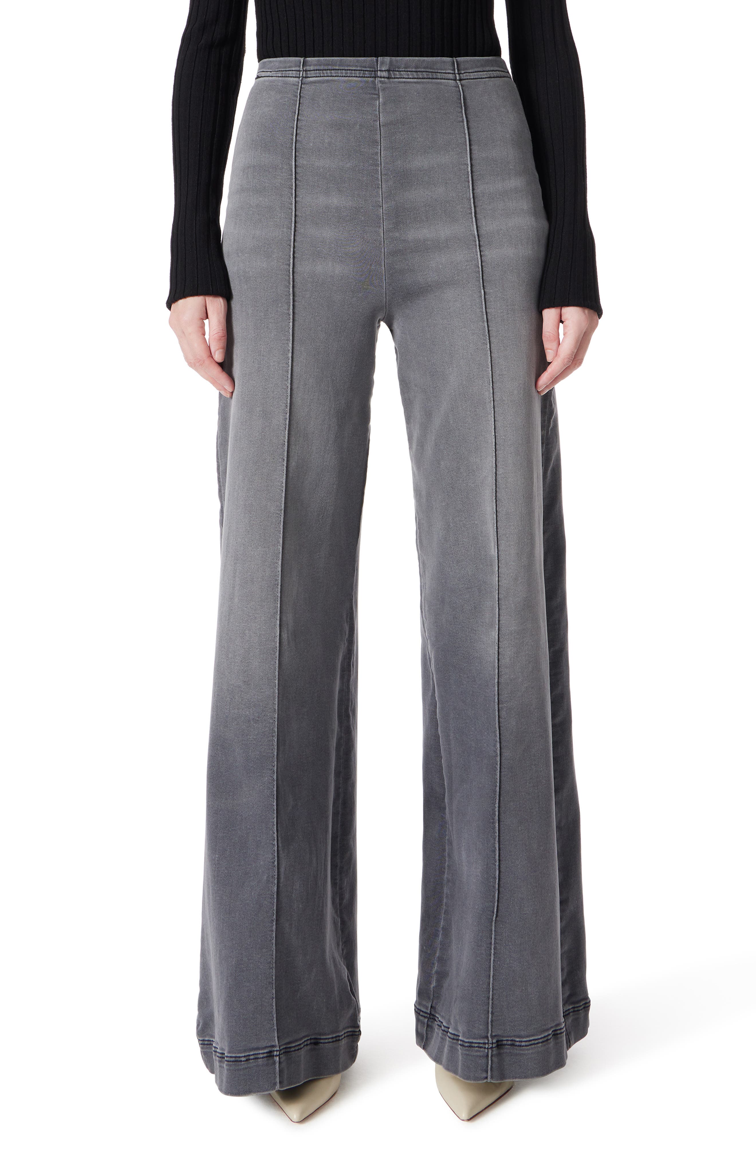 Wide Leg Pull-On Jeans