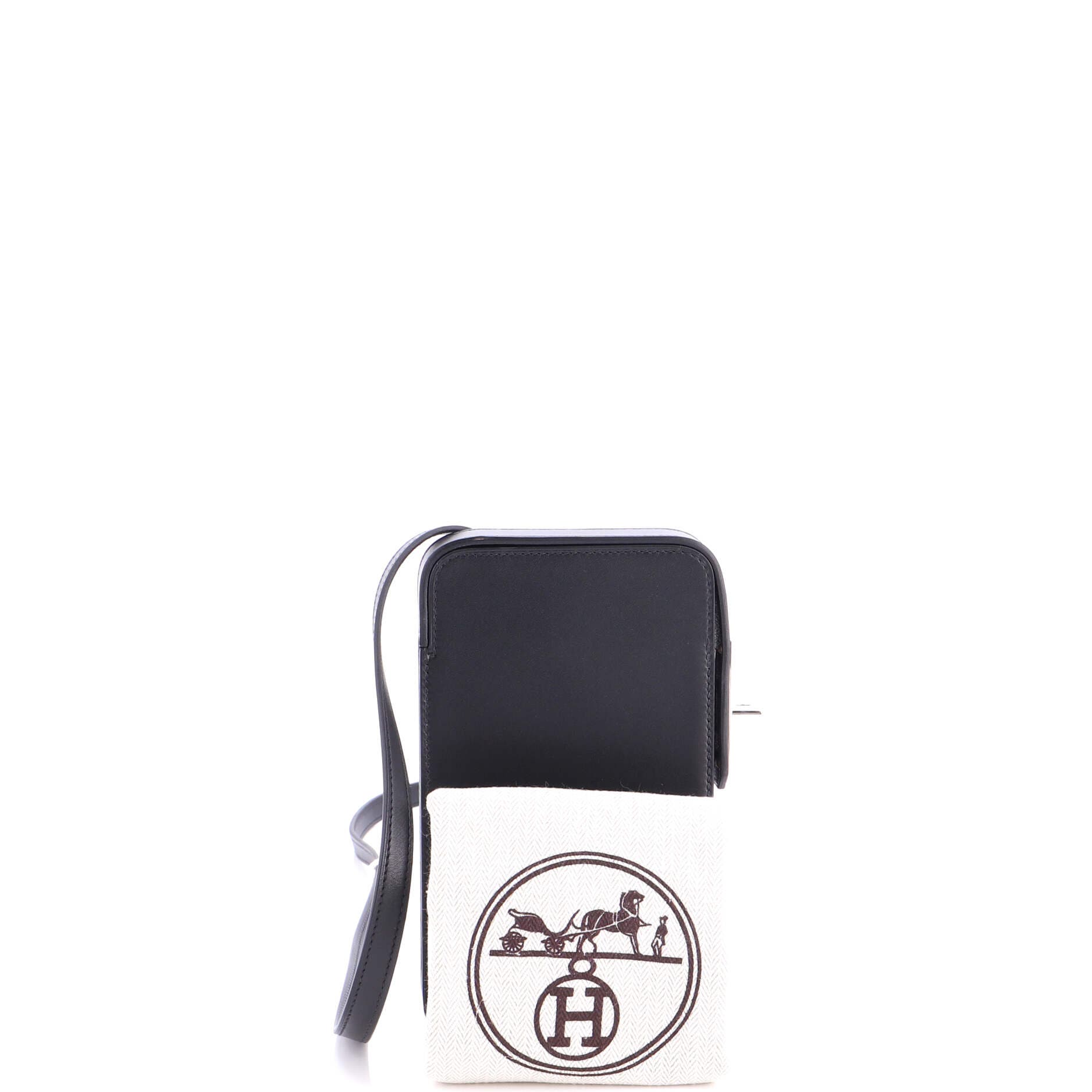 Hac a Box Phone Case Tadelakt, Alternate, color, Noir