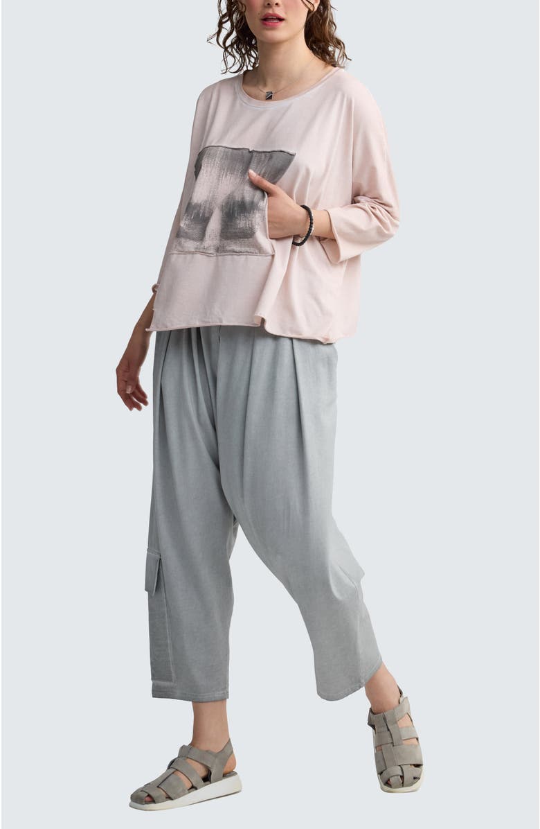 LUUKAA Liore Garment-Dyed V-Shape Pants, Alternate, color, Ash Grey