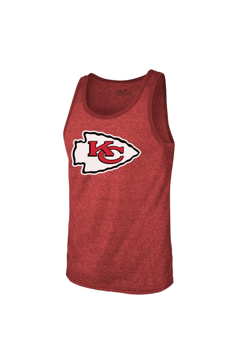 Majestic Threads Men's Majestic Threads Patrick Mahomes Red Kansas City Chiefs Tri-Blend Player Name & Number Tank Top, Alternate, color, Red