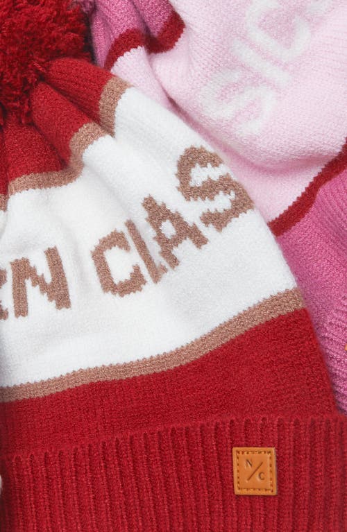 Northern Classics Knit Pom Hat In Pink