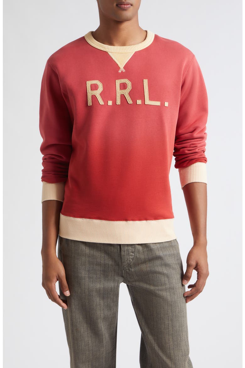 Logo Appliqué Cotton French Terry Sweatshirt, Main, color, RED/ MULTI