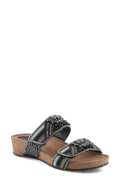 Bahamain Hand Beaded Platform Sandal (Women)