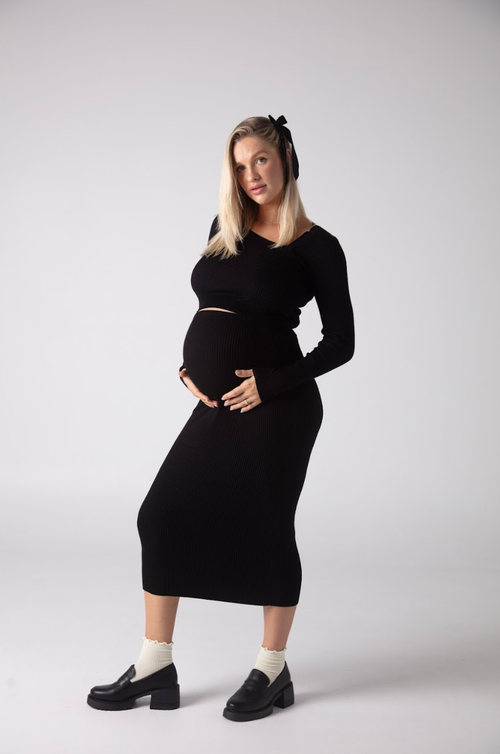 Lo+jayne The Luxe Knit Midi Skirt