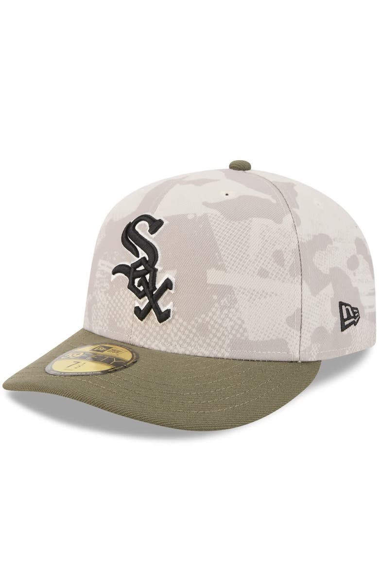 Men's New Era Light Beige/Olive Chicago White Sox 2025 Armed Forces Day 59FIFTY Fitted Hat, Alternate, color, Light Beige