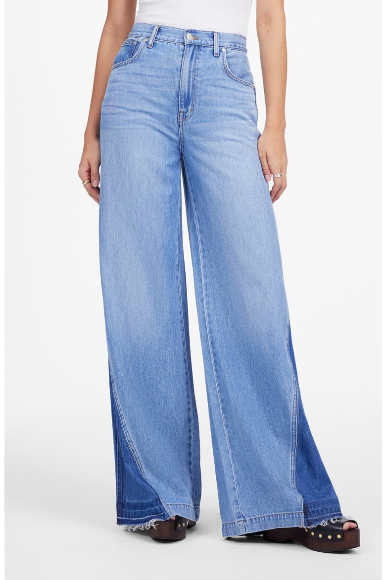 Wide Sweep Jeans: Airy Denim Edition, Main, color, PARSON WASH