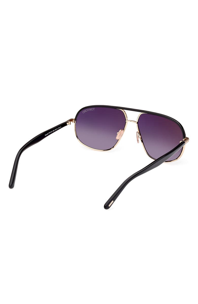 TOM FORD Maxwell 59mm Pilot Sunglasses, Alternate, color, 
