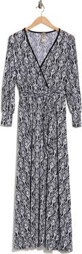 GO COUTURE Long Sleeve Wrap Dress