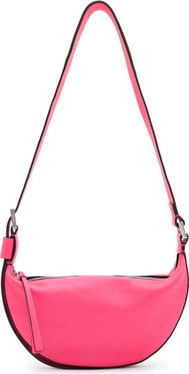 Half Moon Leather Crossbody Bag