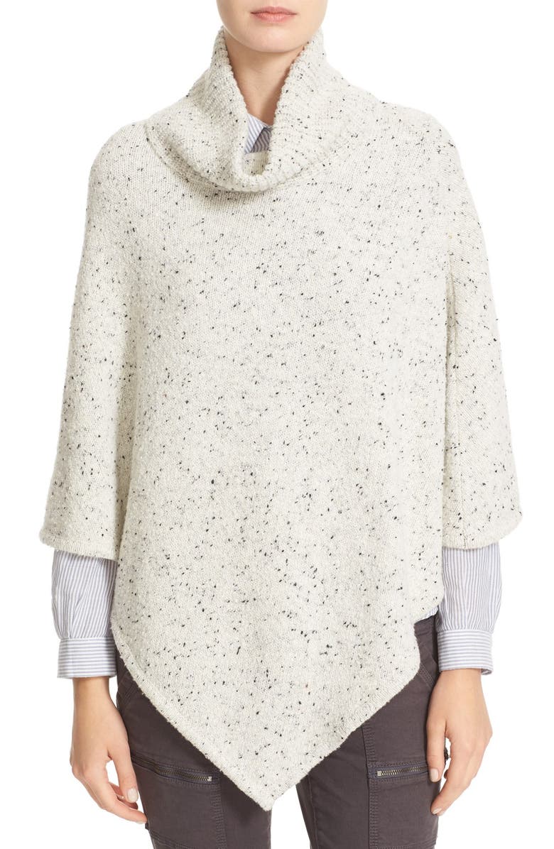 Joie Haesel C Nep Wool Blend Poncho Sweater, Main, color, 