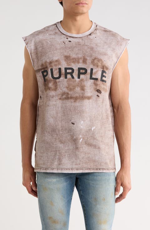 Logo Textured Cotton Jersey Graphic Tank