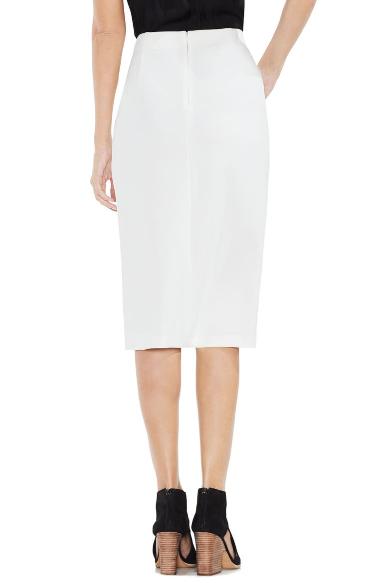 Front Ruffle Ponte Pencil Skirt, Alternate, color, NEW IVORY