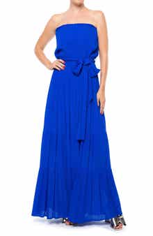 MEGHAN LA Makena Strapless Maxi Dress