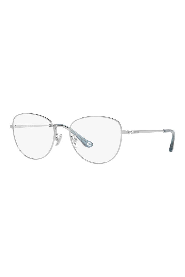 51mm Cat Eye Optical Glasses, Alternate, color, SHINY SILVER