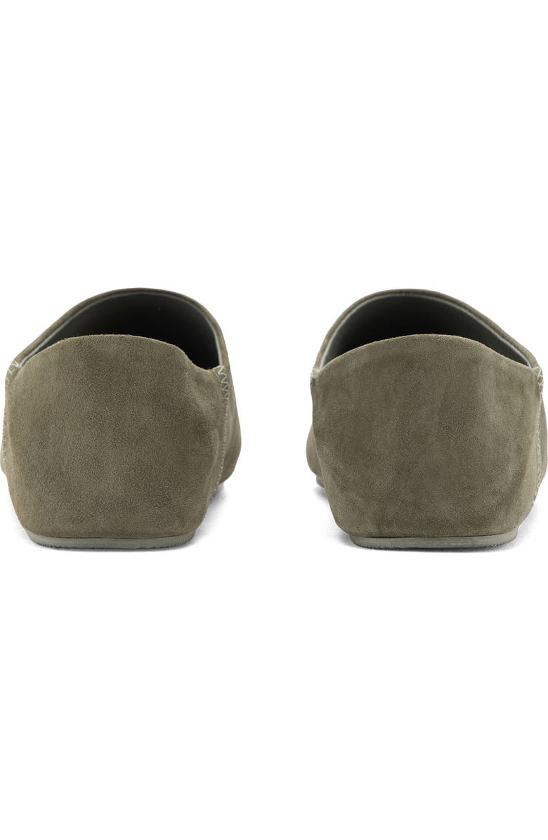 MANGO Leather Collapsible Heel Shoe, Alternate, color, Khaki Green