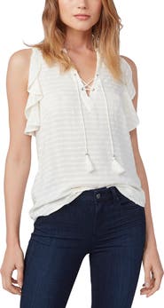 PAIGE Amala Ruffle Sleeveless Blouse
